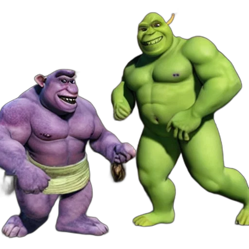 animal, concept art, 3d render, photorealistic, comic book art, slaanesh, chooses, shrek transparent PNG cut-out