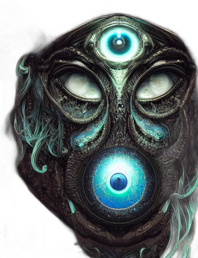 mask, face, creature, concept art transparent PNG cut-out