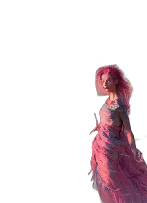 dress, hair, creature, crown, concept art, pixel art, fantasy art, watercolor transparent PNG cut-out
