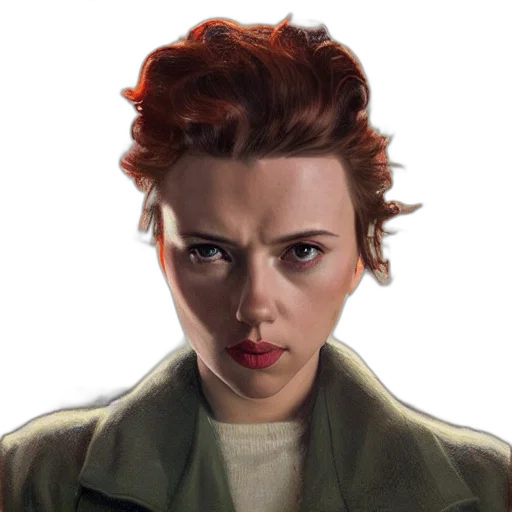 jacket, face, staff, weapon transparent PNG cut-out