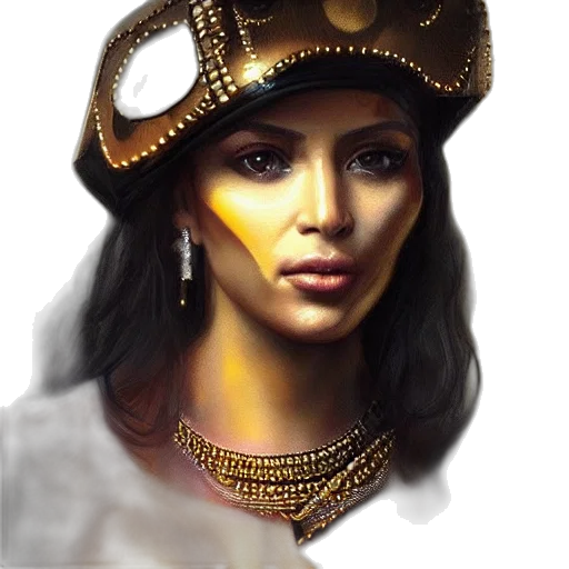 jewelry, crown, face, hat, fantasy art, photorealistic, oil painting, concept art transparent PNG cut-out