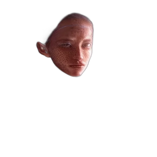 face, mask, robot, creature, photorealistic, 3d render, pixel art, outer space transparent PNG cut-out