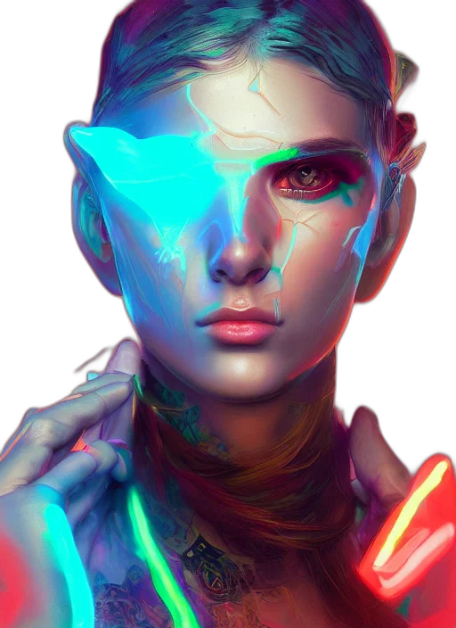 face, mask, robot, creature transparent PNG cut-out