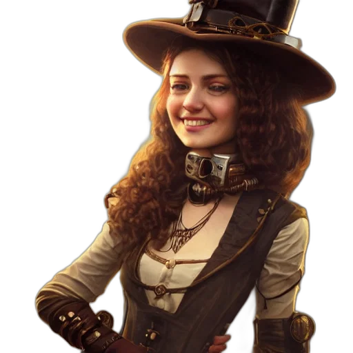 hat, staff, face, jewelry, photorealistic, concept art, fantasy art, 3d render transparent PNG cut-out