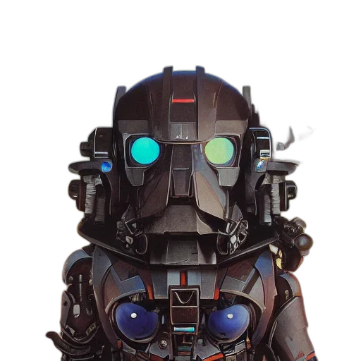 robot, mask, face, creature transparent PNG cut-out