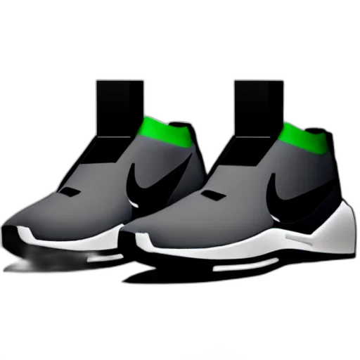 shoes, 3d render, photorealistic, pixel art transparent PNG cut-out