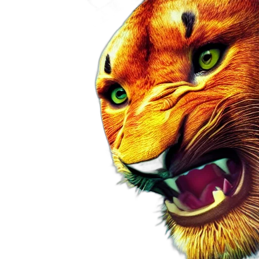 animal, photorealistic, concept art, 3d render transparent PNG cut-out