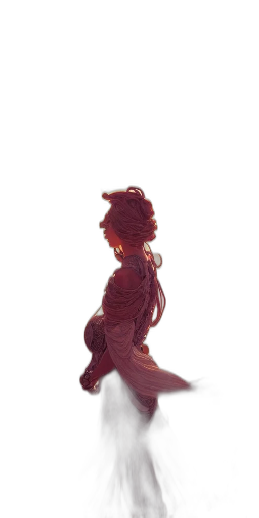 dress, hair, crown, creature transparent PNG cut-out