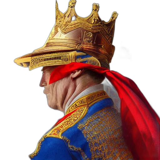 crown, hat, staff, face transparent PNG cut-out