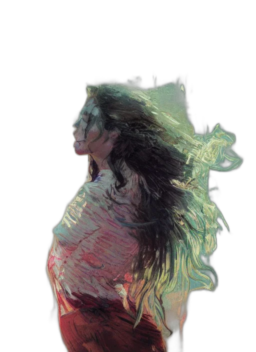 hair, dress, jacket, face, photorealistic, watercolor, concept art, oil painting transparent PNG cut-out