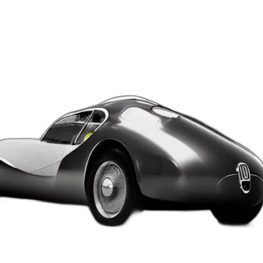 car, 3d render, photorealistic, concept art, retro, futuristic, bugatti, type transparent PNG cut-out