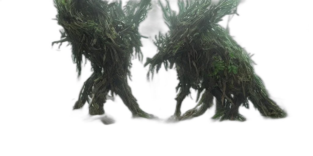 tree, hair, creature, dragon transparent PNG cut-out