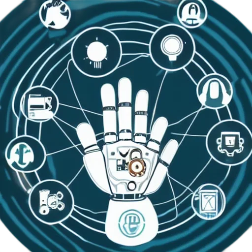 robot, robotic, hand, palm transparent PNG cut-out