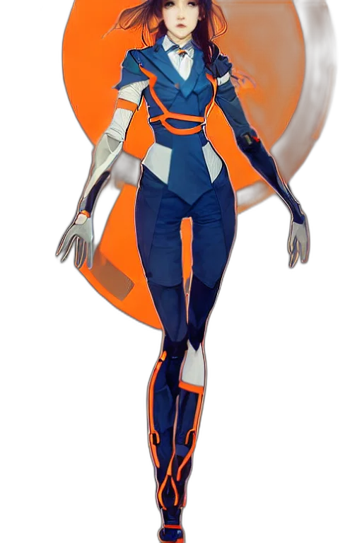 robot, staff, concept art, anime transparent PNG cut-out