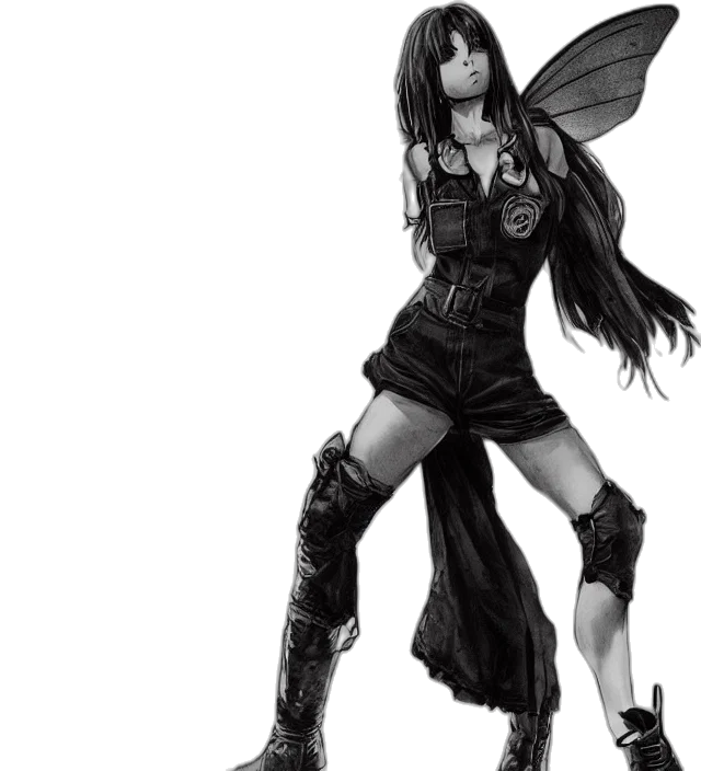 dress, staff, concept art, fantasy art, comic book art, photorealistic, dark, monochrome transparent PNG cut-out