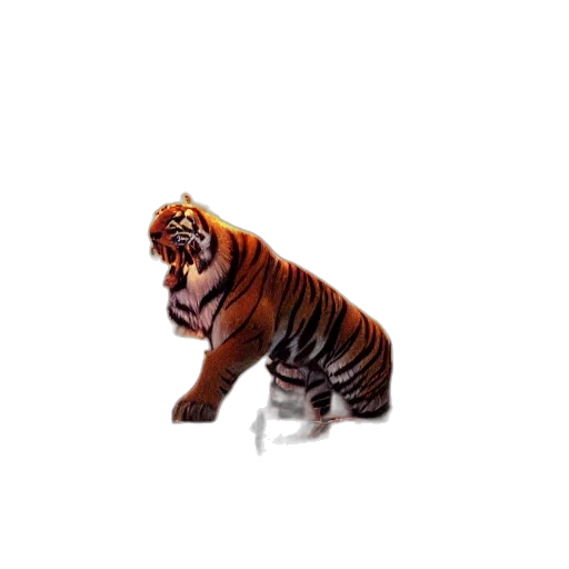 animal, creature, staff, pixel art, 3d render, concept art, photorealistic, tiger transparent PNG cut-out