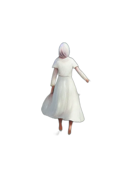 dress, staff, creature, hat transparent PNG cut-out