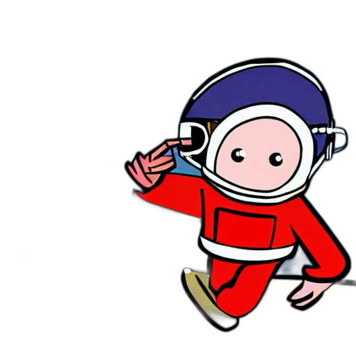 staff, jacket, cartoon, pixel art, concept art, anime, outer space, red transparent PNG cut-out