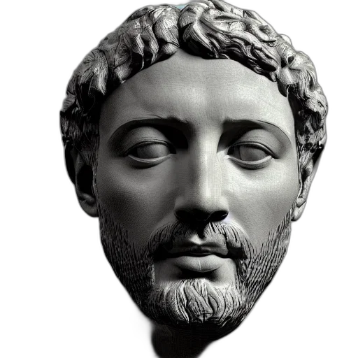 face, crown, mask, staff, photorealistic, 3d render, vaporwave, concept art transparent PNG cut-out