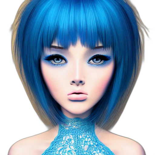 face, hair, robot, jewelry transparent PNG cut-out