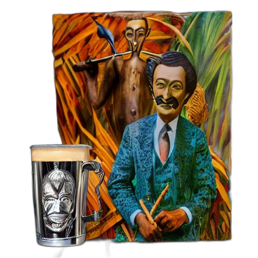 oil painting, closeup, photorealistic, photograph, distinguished, salvador, dali, trader transparent PNG cut-out