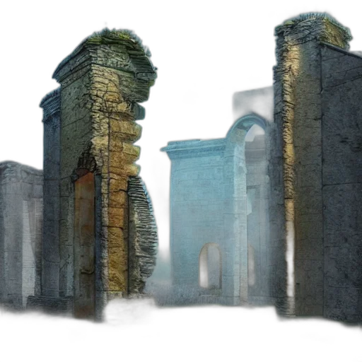 building, concept art, 3d render, photorealistic transparent PNG cut-out