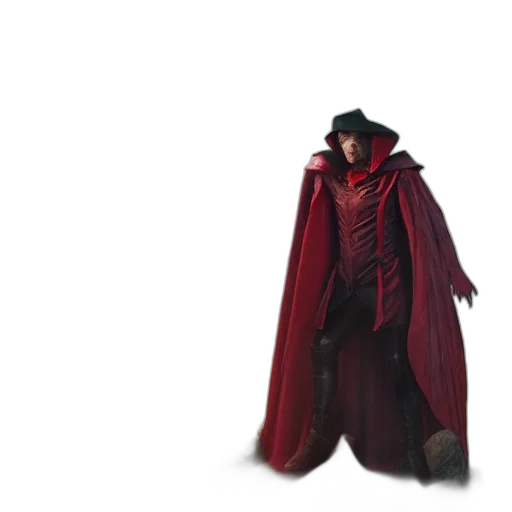 jacket, hat, mask, staff transparent PNG cut-out