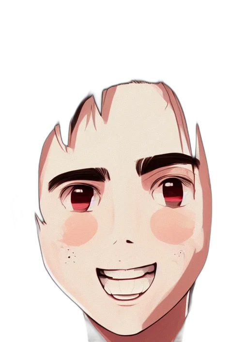 face, mask, creature, staff, cartoon, anime, pixel art, 3d render transparent PNG cut-out