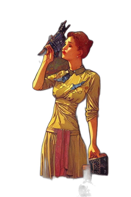 dress, staff, robot, bottle transparent PNG cut-out