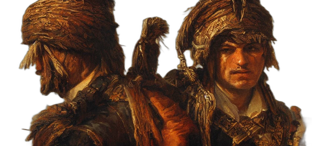 face, oil painting, photorealistic, concept art, adriatic, solemn, headhunter, cynic transparent PNG cut-out