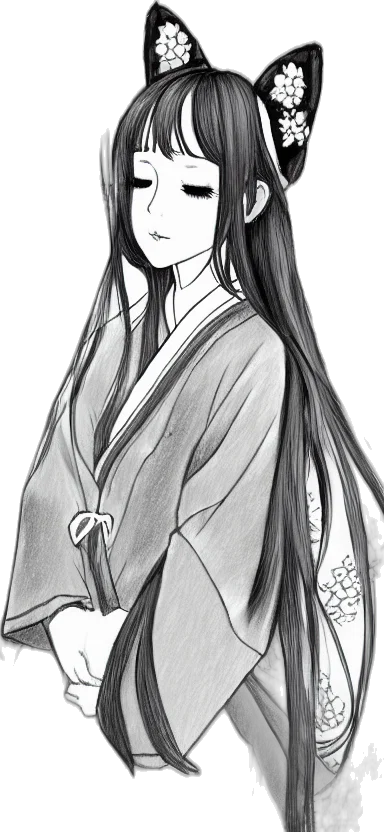 dress, staff, anime, concept art transparent PNG cut-out
