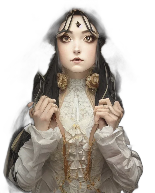 face, crown, dress, jewelry transparent PNG cut-out