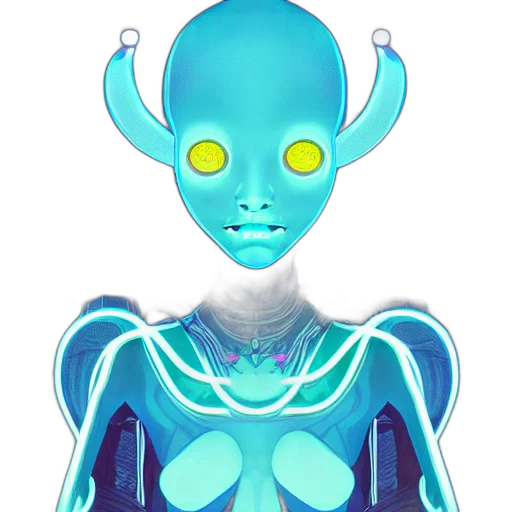 robot, creature, face, mask, concept art, 3d render, fantasy art, pixel art transparent PNG cut-out