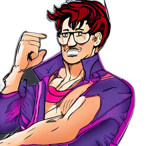 jacket, staff, weapon, face transparent PNG cut-out