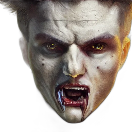 face, mask, creature, photorealistic transparent PNG cut-out