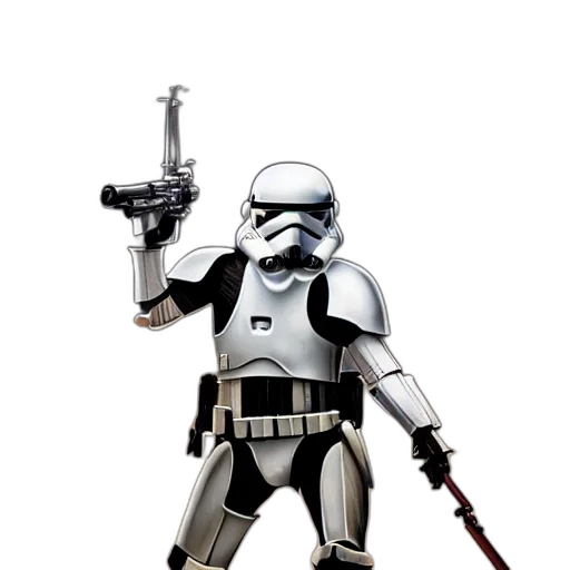 weapon, staff, robot, sword, concept art, 3d render, comic book art, pixel art transparent PNG cut-out