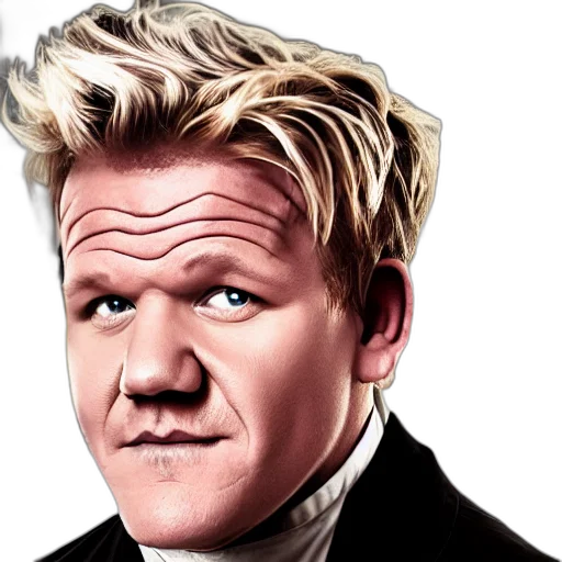 face, photorealistic, cartoon, portrait, chef, gordon, ramsay, ram transparent PNG cut-out