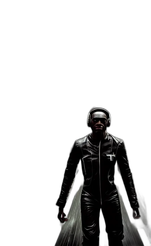 jacket, robot, concept art, comic book art, 3d render, cyberpunk, hyper, realistic transparent PNG cut-out
