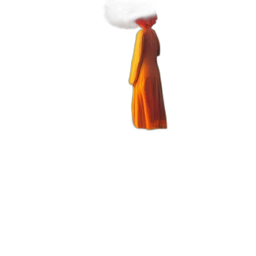 dress, staff, hat, jewelry transparent PNG cut-out
