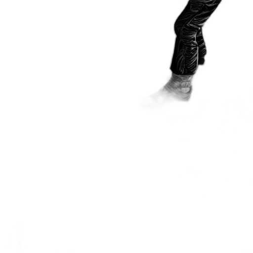 shoes, jacket, staff, robot, photorealistic, 3d render, concept art, comic book art transparent PNG cut-out