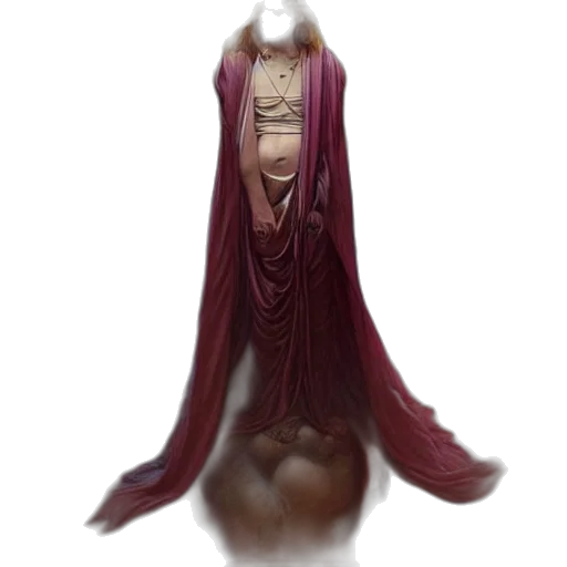 dress, staff, creature, animal transparent PNG cut-out