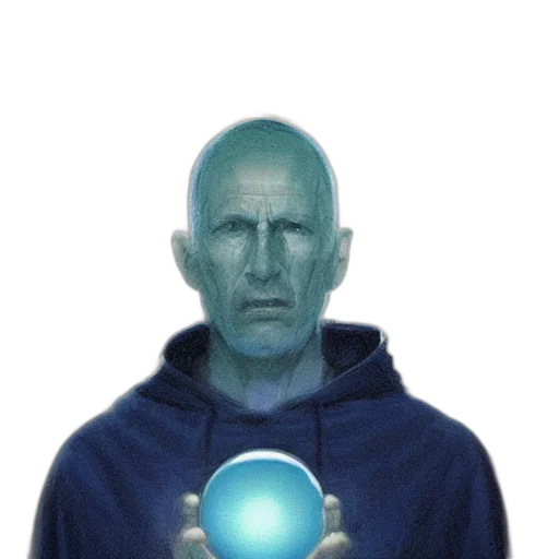 mask, face, staff, robot, concept art, fantasy art, comic book art, photorealistic transparent PNG cut-out