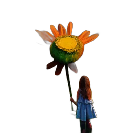 flower, umbrella, staff, weapon transparent PNG cut-out