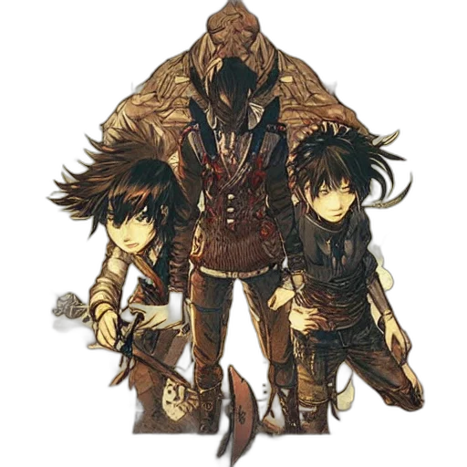 jacket, weapon, sword, concept art transparent PNG cut-out