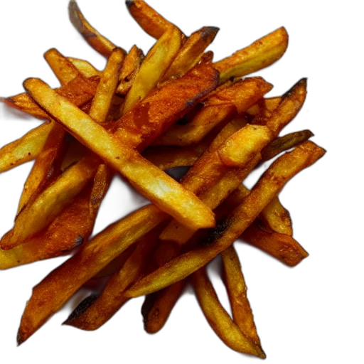 food, crown, photorealistic, 3d render, savory, crispy, french, fries transparent PNG cut-out
