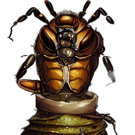 animal, creature, mask, robot, concept art, photorealistic, comic book art, bee transparent PNG cut-out