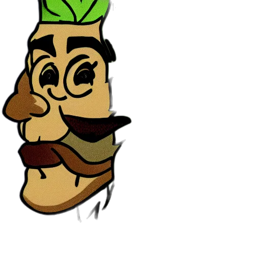 crown, hat, staff, face transparent PNG cut-out