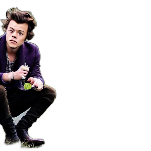 photorealistic, concept art, 3d render, neon lights, harry, styles, sat, toilet transparent PNG cut-out
