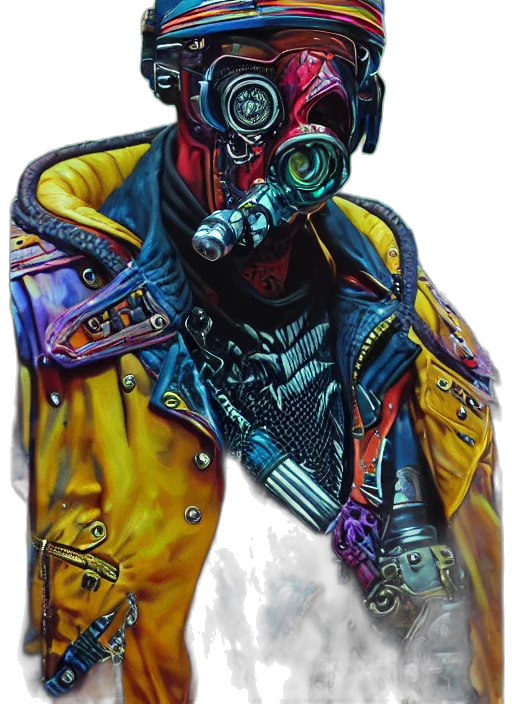 mask, robot, jacket, face transparent PNG cut-out