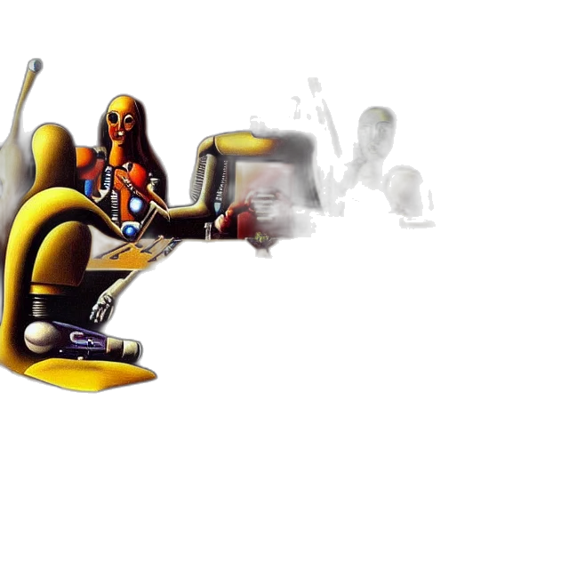 robot, weapon, car, concept art, 3d render, comic book art, fire, outer space transparent PNG cut-out